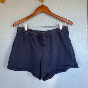 JCrew Cotton Lounge Short with Drawstring, Navy Blue, Size S